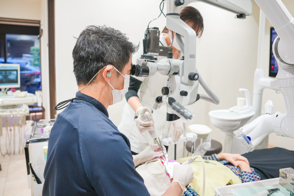 根管治療中の写真