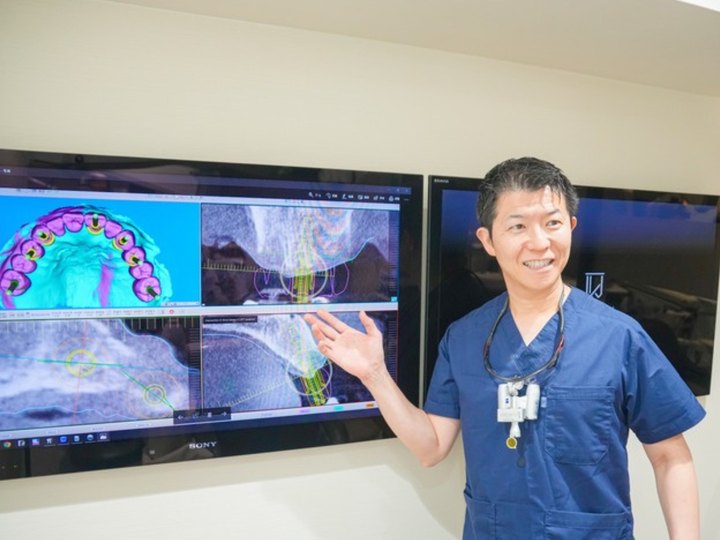 CTでのインプラント設計説明